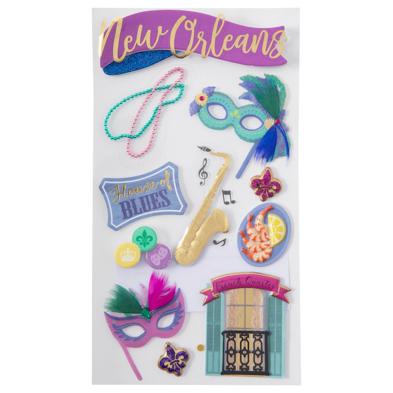 12 Pack: New Orleans Dimensional Stickers by Recollections™